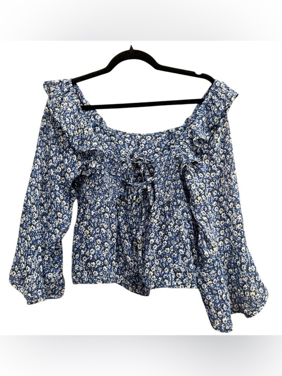 Anthropologie Maeve Square-Neck Sheer Babydoll Top - Picture 5 of 8